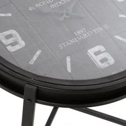 Giftworks Auxiliary Clock Table Black GENERAL GIFTS