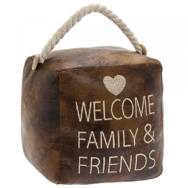 Lesser And Pavey GENERAL GIFTS Brown Faux Leather Family Door Stop 3 Lesser And Pavey GENERAL GIFTS Brown Faux Leather Family Door Stop