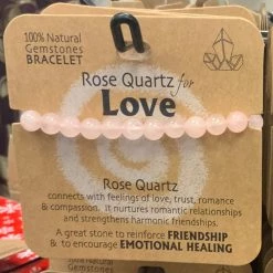 Royal County GENERAL GIFTS ROSE QUARTZ FOR LOVE GEMSTONE BRACELET