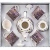 GENERAL GIFTS Newgrange Living Purple Thistle 7 Piece Tea Set Gift
