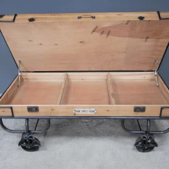 Dutch Brothers GENERAL GIFTS Industrial Furniture Rustic Vintage Trunk Style Coffee Table 18 Dutch Brothers GENERAL GIFTS Industrial Furniture Rustic Vintage Trunk Style Coffee Table