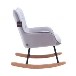Zons GENERAL GIFTS Children's Velvet Rocking Chair 63x49xH68cm - Grey