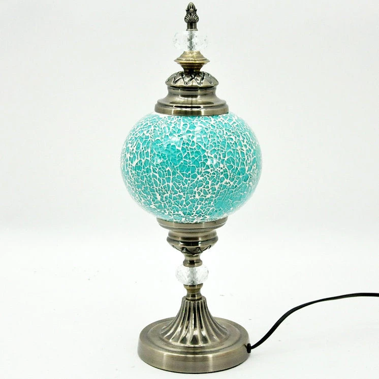 Giftworks 46CM TURQUOISE CRAFT TABLE LAMP 3 Giftworks 46CM TURQUOISE CRAFT TABLE LAMP
