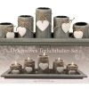 IKO 5 Piece Tea Light Holders Set Antique Gray GENERAL GIFTS