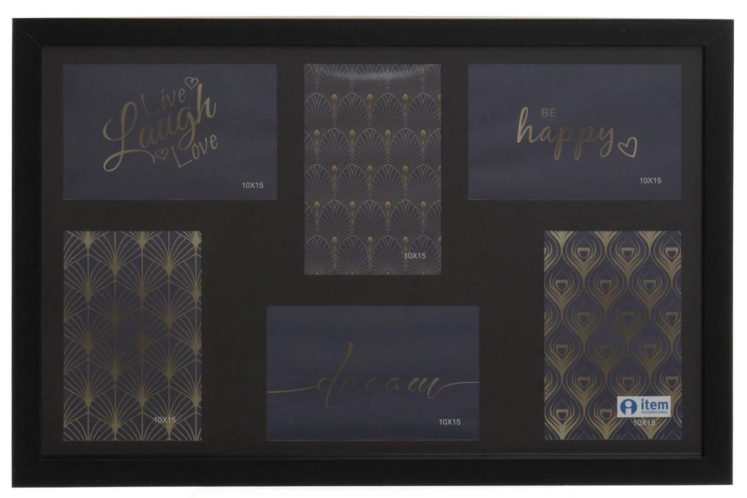 Giftworks Black Collage 6-Photo Gallery Multi Frame Photo Frame 3 Giftworks Black Collage 6-Photo Gallery Multi Frame Photo Frame