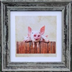 Giftworks Pig 9x9 Framed Print