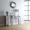 Versa Silke 2 Drawer Grey Mirrored Console Table