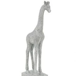 Giftworks Silver Sparkling Diamante Art Giraffe Bling Ornament