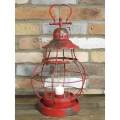 Dutch Brothers Red Hurricane Candle Holder 13 Dutch Brothers Red Hurricane Candle Holder