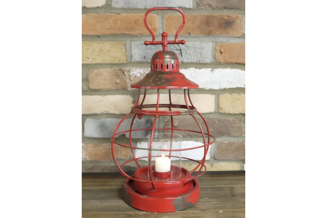 Dutch Brothers Red Hurricane Candle Holder 8 Dutch Brothers Red Hurricane Candle Holder