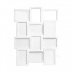 Premier Housewares White Plastic Frame 12 Photo Photo Collage