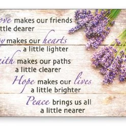 Cbc GENERAL GIFTS Post A Plaque With Envelope Love, Joy, Faith, Hope & Peace.