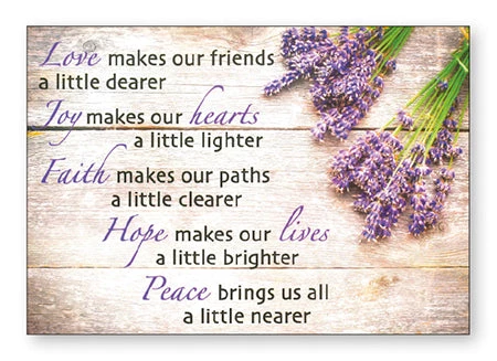 Cbc GENERAL GIFTS Post A Plaque With Envelope Love, Joy, Faith, Hope & Peace. 3 Cbc GENERAL GIFTS Post A Plaque With Envelope Love, Joy, Faith, Hope & Peace.