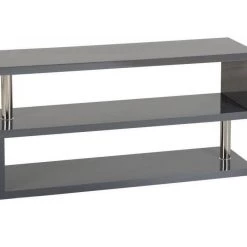 Giftworks Charisma TV Stand In Grey Gloss/Chrome GENERAL GIFTS