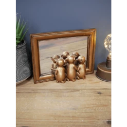 Giftworks GENERAL GIFTS Freestanding Three Monkeys Decorative Mirrors