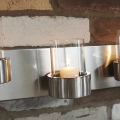 Giftworks SILVER WALL CANDLE HOLDER