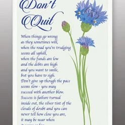 Giftworks Don’t Quit Glass Plaque GENERAL GIFTS