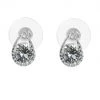 Giftworks Rhod/CZ Teardrop Earrings