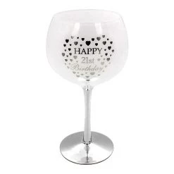 Giftworks Happy 21st Birthday Gin Glass