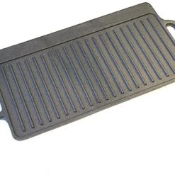 GENERAL GIFTS KitchenCraft Deluxe Cast Iron Reversible Griddle 45cm X 23cm