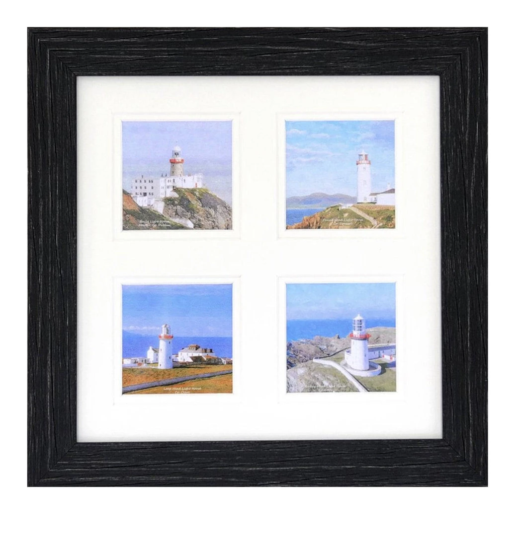 Giftworks Picture With Lighthouse (4 Irish Lighthouses Double Mounted 16"x16") GENERAL GIFTS 3 Giftworks Picture With Lighthouse (4 Irish Lighthouses Double Mounted 16"x16") GENERAL GIFTS
