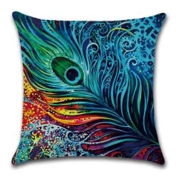 Faire GENERAL GIFTS Cushion Cover Peacock - Bright Blue 11 Faire GENERAL GIFTS Cushion Cover Peacock - Bright Blue