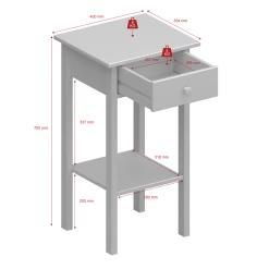 Steens 1 Drawer Nightstand – Off White