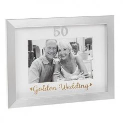 Joe Davies GENERAL GIFTS Silver Event Frame Golden Wedding 6x4