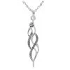 Giftworks JEWELLERY Silver Clear Crystal Twist Necklace
