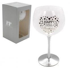 Giftworks GENERAL GIFTS Happy 60th Birthday Gin Glass