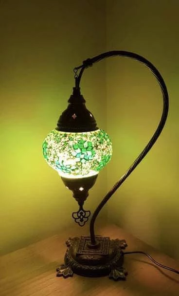 Giftworks Emerald Green Star Swan Neck Turkish Moroccan Handmade Mosaic Lamp GENERAL GIFTS 3 Giftworks Emerald Green Star Swan Neck Turkish Moroccan Handmade Mosaic Lamp GENERAL GIFTS