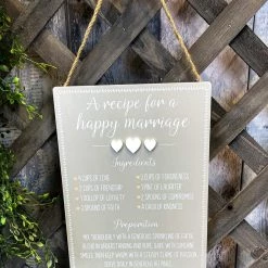 Richard Lang Recipe For A Happy Marriage Plaque 7 Richard Lang Recipe For A Happy Marriage Plaque