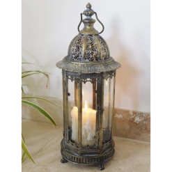 Dutch Brothers Gold Distressed Lantern (Pre Order For Late October)