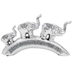 Lesser And Pavey Sparkle Elephants Arch Ornament