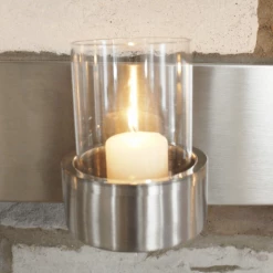 Giftworks SILVER WALL CANDLE HOLDER