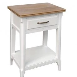Giftworks FURNITURE Marseille Cream & Pine 1 Drawer Locker