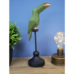 Dutch Brothers GENERAL GIFTS Green Bird On Stand
