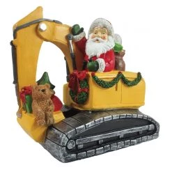 Giftworks SANTA IN HIS DIGGER ORNAMENT CHRISTMAS SHOP