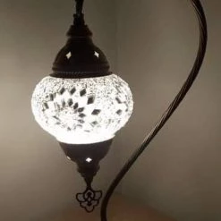 Giftworks White Star Swan Neck Turkish Moroccan Handmade Mosaic Lamp GENERAL GIFTS
