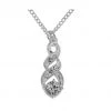 Giftworks Rhodium Twist Interwoven Crystal Necklace (INEC3779) JEWELLERY