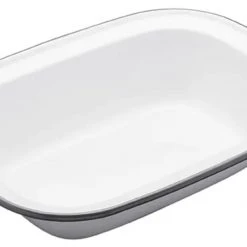 KitchenCraft GENERAL GIFTS Living Nostalgia Enamel Oblong 26cm Pie Dish (Pre Order For Late October)