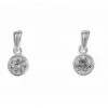 Giftworks JEWELLERY Rhodium Drop CZ Crystal Earrings 2 Giftworks JEWELLERY Rhodium Drop CZ Crystal Earrings