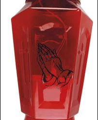 CBC RELIGIOUS SENTIMENTS Solar Power 8 Inch Grave Light Praying Hands