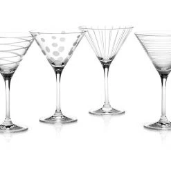 KitchenCraft GENERAL GIFTS Mikasa Cheers Set Of 4 Martini Glasses