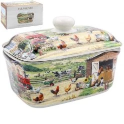 Lesser And Pavey FARMHOUSE FINE CHINA BUTTER DISH