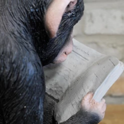 Giftworks Monkey Reading The News Ornament