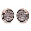 Giftworks ROSE GOLD DIAMANTE ROUND EARRINGS GIFTS FOR HER