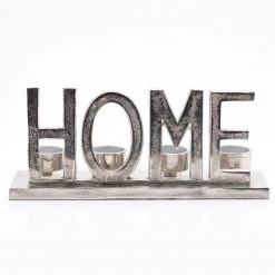 HESTIA® Metal 'Home' Tealight Holder 31cm GENERAL GIFTS