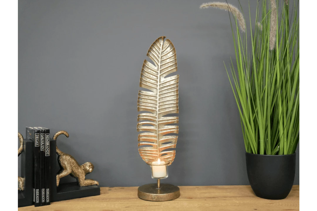 Dutch Brothers Leaf Tea Light Holders-Gold GENERAL GIFTS 3 Dutch Brothers Leaf Tea Light Holders-Gold GENERAL GIFTS