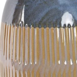 Giftworks Glazed Cream/Blue Stoneware Vase GENERAL GIFTS